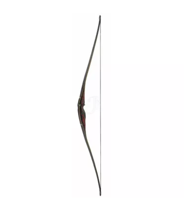 Ancien arc en bois noir et dur, et corde. Les trois flèches plus