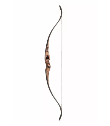 Arc Traditionnel Recourbé 52" – Bois, 20-50 Lbs – Tir à L'arc, Longbow – Neuf