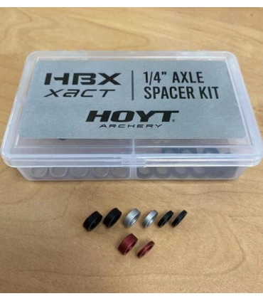 Kit de 8 rondelles Hoyt HBX Xact 1/4" Axle Spacer Kit