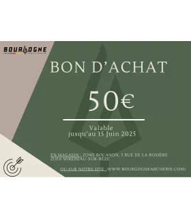 Bon D'achat d'une valeur de 50€