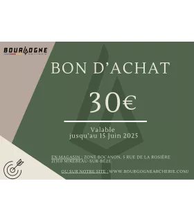 Bon D'achat d'une valeur de 30€