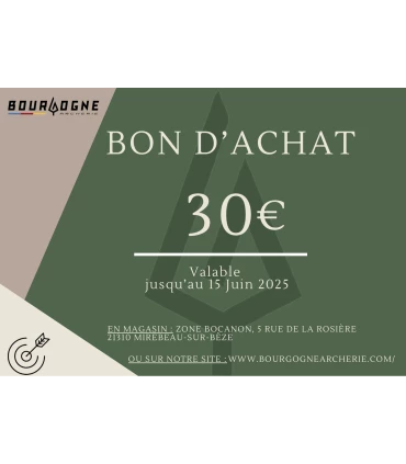 Bon D'achat d'une valeur de 30€