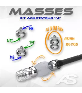 Kit 2 Masses AS Low Weight Adaptateur ¼'-M8