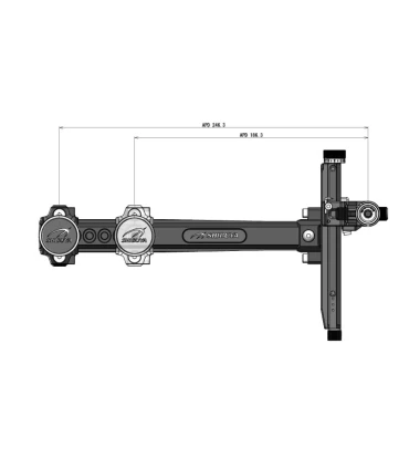 Viseur Shibuya RC Pro G2 520-9" Carbon Single Mount