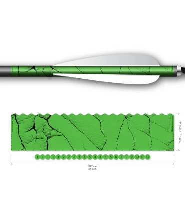 Sachet 13 Wrap Socx 6.0mm Couleur Fluo Fracture vert fluo