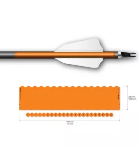 Sachet 12 Wraps Socx 8mm Fluo Uni neon orange