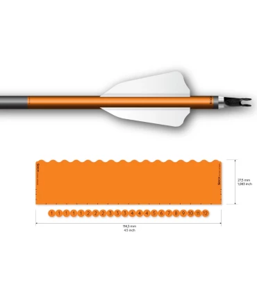 Sachet 12 Wraps Socx 8mm Fluo Uni neon orange