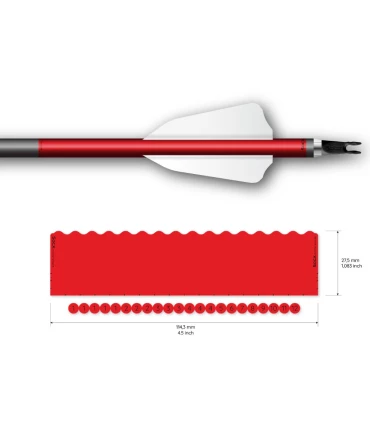 Sachet 12 Wraps Socx 8mm Fluo Uni rouge fluo