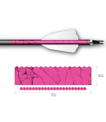 Sachet 13 Wraps Socx 8mm Fluo Fracture pink fluo