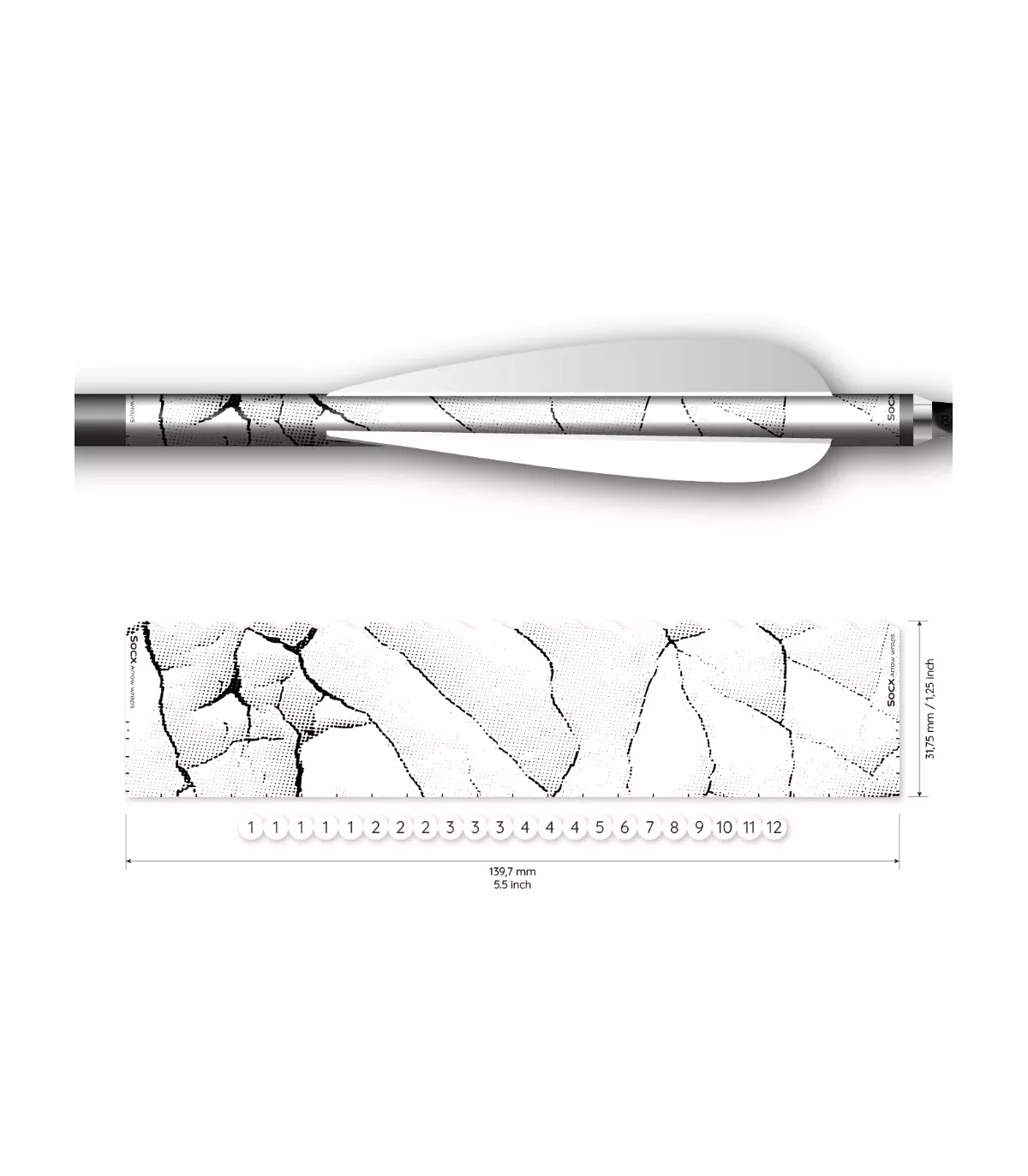 Sachet 12 Wraps Socx 9.3mm Fracture Std