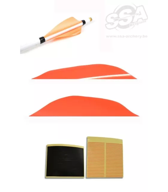 Lot De 50 Plumes D'Archerie En Plastique - 1,8 Pouces - Rotation à Droite - Pour Flèches DIY