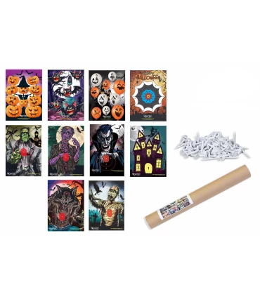 Lot de 10 cibles Halloween