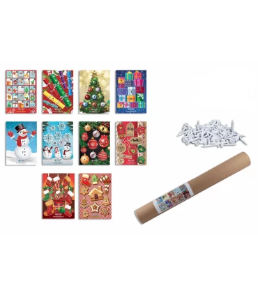 Lot de 10 blasons jeux de Noël